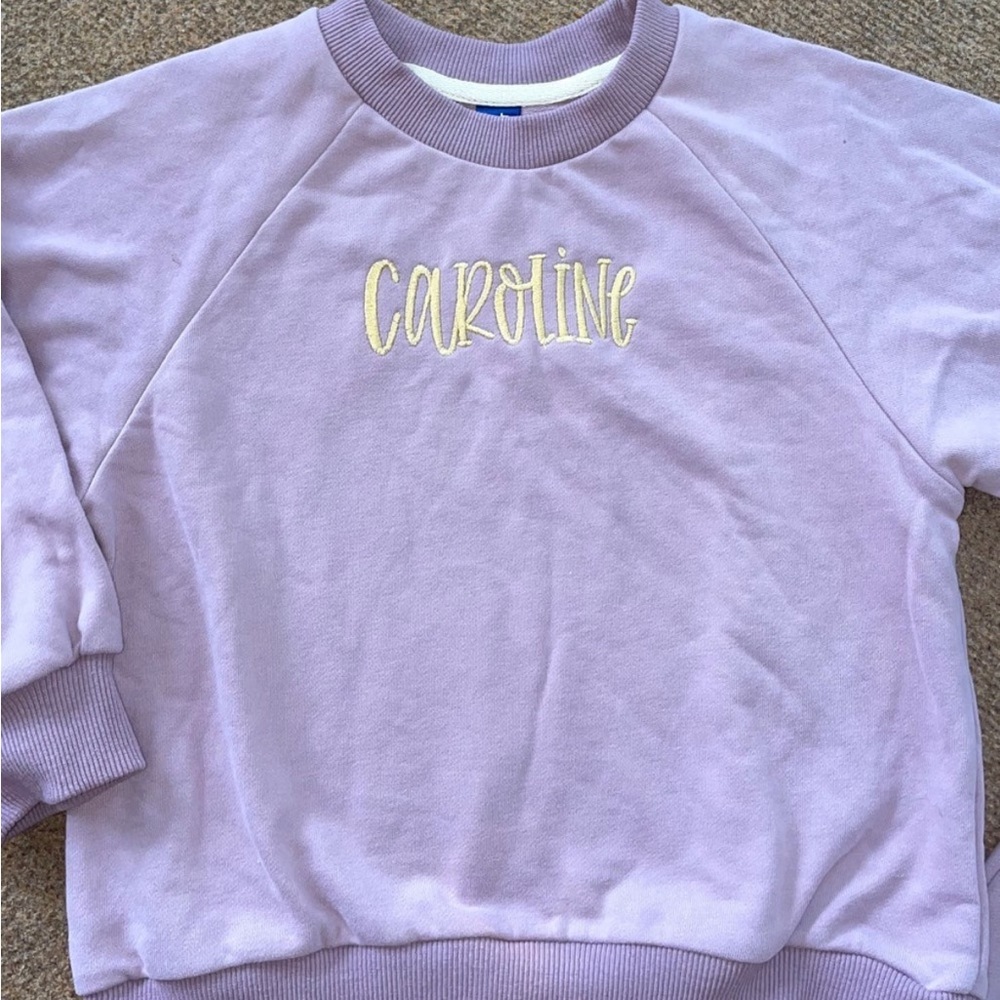 "Caroline" Sweatshirt and Sweatpants Set Lavender